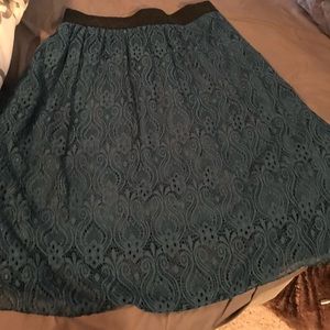 Lularoe jill skirt peacock blue